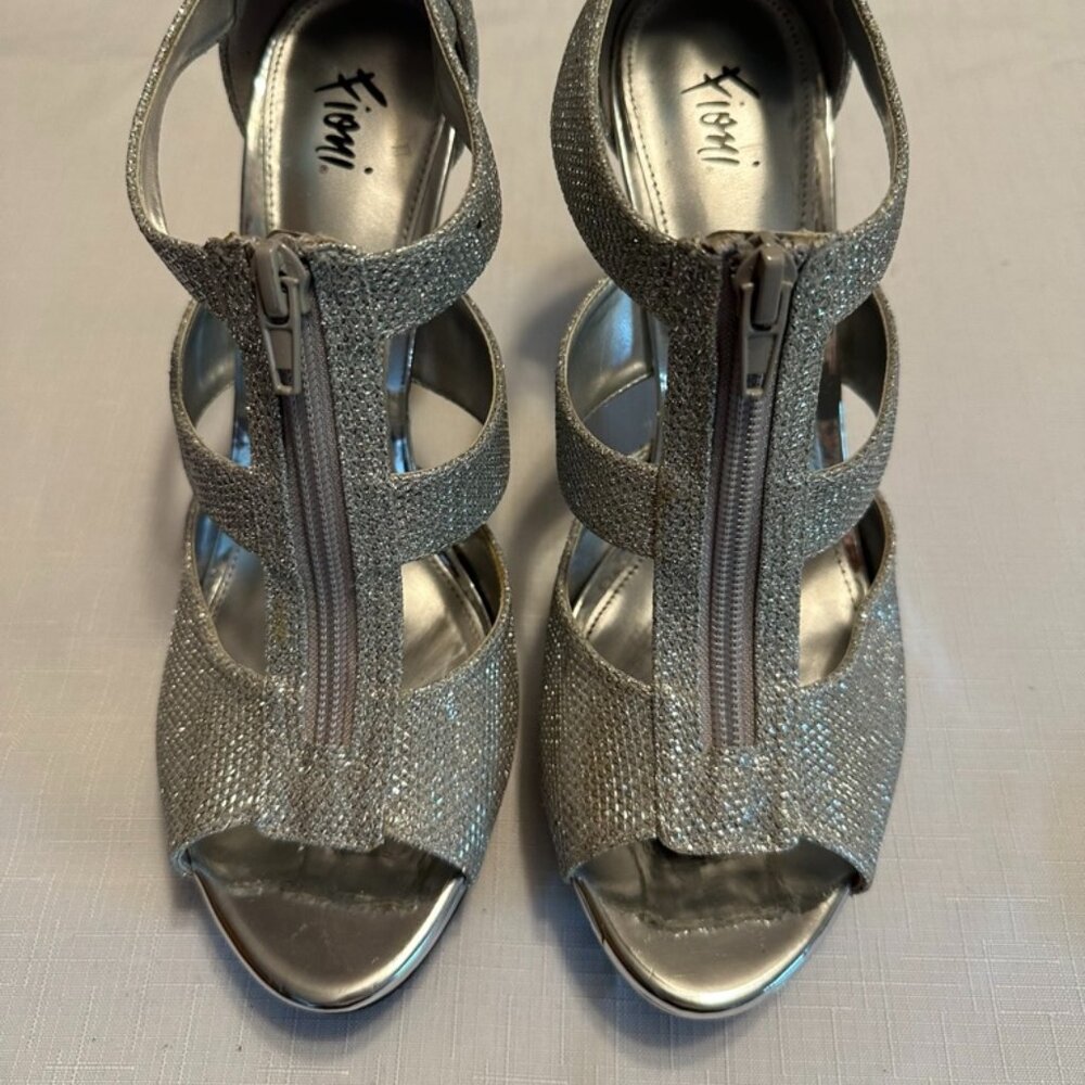 Silver cage heels